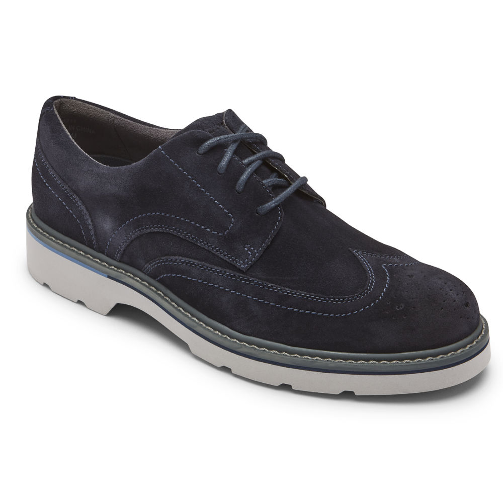 Tenis Rockport Homem Azul Marinho - Charlee Waterproof Wingtip - 38569DCNV